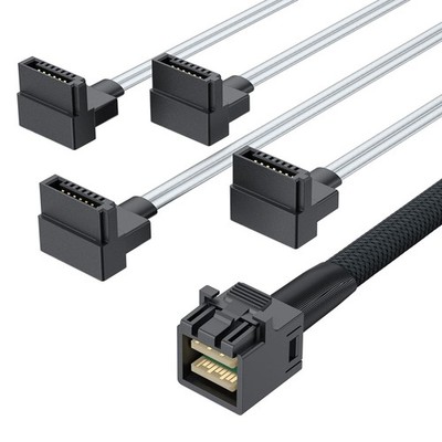 庐 SFF8087 zu 4xSATA Mini SAS Kabel 0.5Meter1.65ft, 6G Internes Mini SAS 36pin...