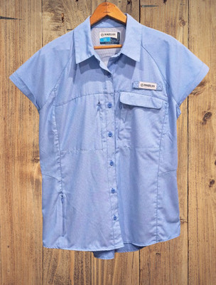 Magellan Outdoors Fish Gear Moisture Wicking Vented Women's Shirt Size Large EUC