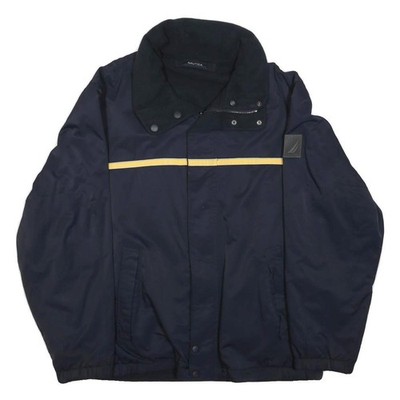 NAUTICA Herren Wendejacke dunkelblau & gelb XL Polyestermischung Reißverschluss