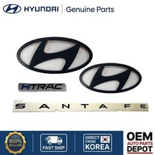 Genuine Oem Hyundai Santa Fe Matte Black Emblem 4pcs H Logo Htrac Lettering 2024 Genuine Oem Hyundai Santa Fe Matte Black Emblem 4pcs H Logo Htrac Lettering 2024