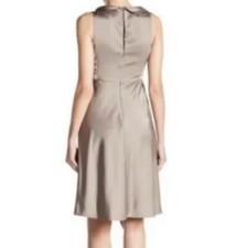 J.Crew Rosalind Ruffle Dress in gray satin Size  6P