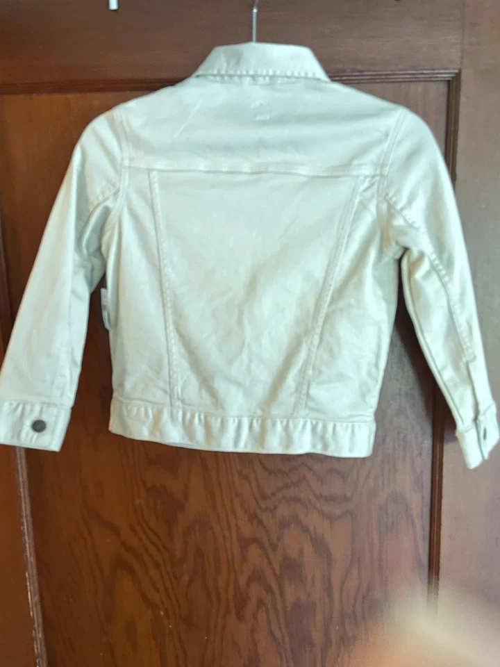 Nueva chaqueta vaquera clásica blanca apagada GAP para niños talla pequeña (6-7) Foto 2 de 4