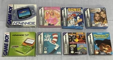 Nintendo Gameboy Advance SP GBA SP Glacier & Lime Green Orange Box Manuals Only