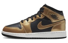 DR6967-071 -Kids- Jordan 1 Mid SE Metallic Gold Black GS