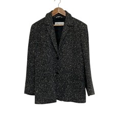 Max Mara wool tweed tailored jacket, size 42, gray. Women USED