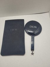 Christian Dior BIG hand mirror  velvet case logo Novelty gift 2024 black