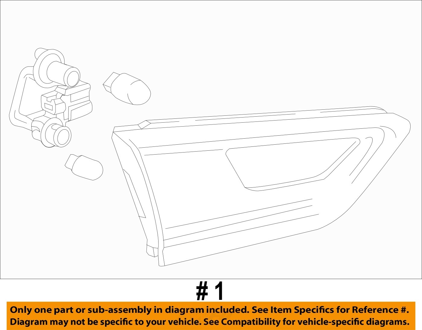 Chevrolet GM OEM 16-18 Malibu-Backup Lamp Assembly Left 84130996 