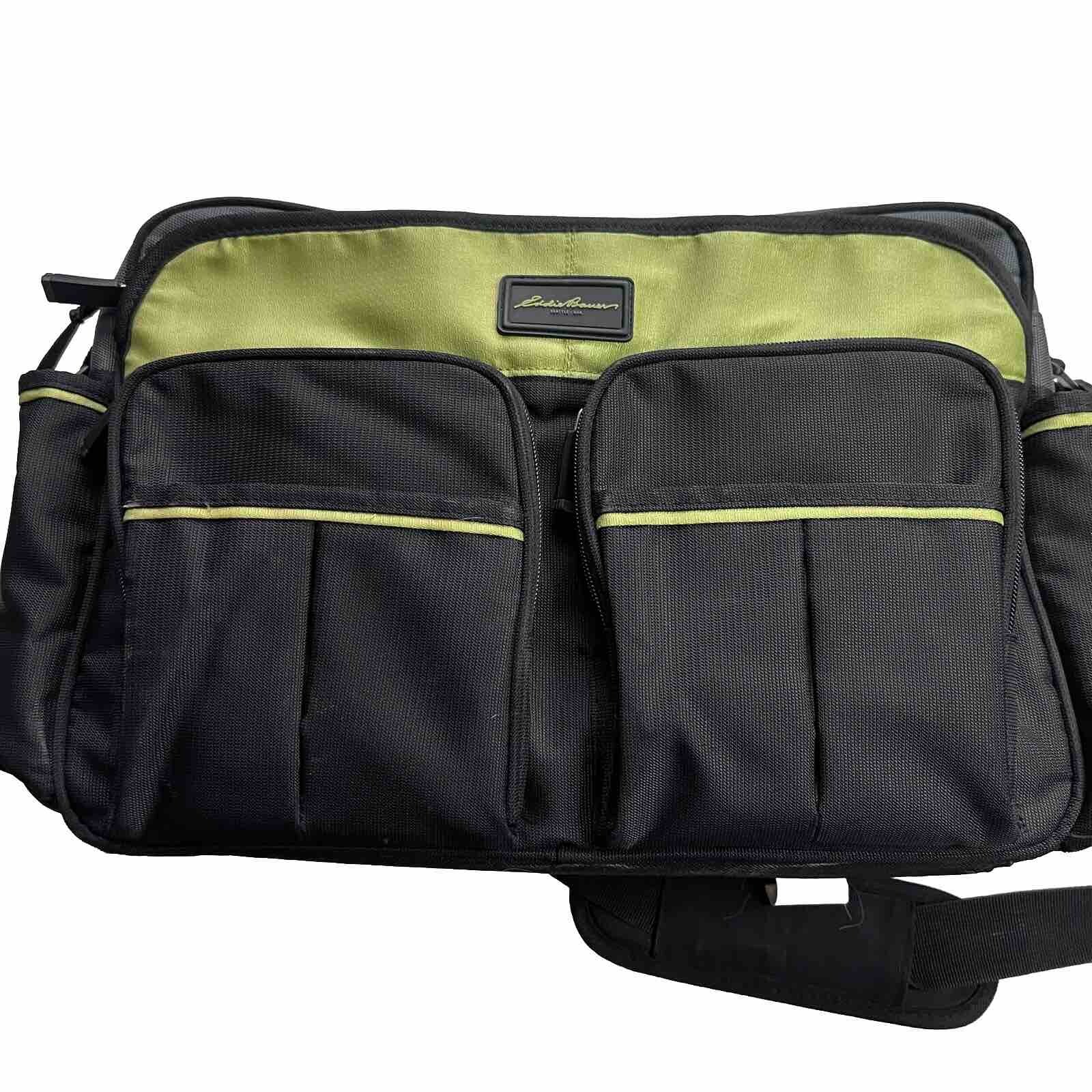 EDDIE BAUER Shoulder Diaper Bag, 1st Adventure Insulated, Changing Pad