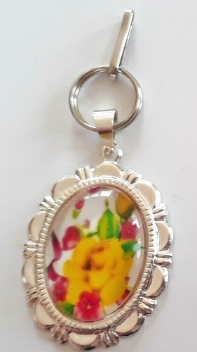 BLUMENGARTEN Anhänger Reißverschluss Schmuck Zieher Helfer Silber Blumenmuster - 第 58/60 張圖片