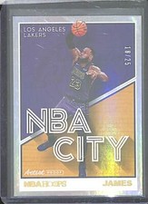 2019-20 Panini NBA Hoops NBA City Artists Proof #27 LeBron James No 18 of 25