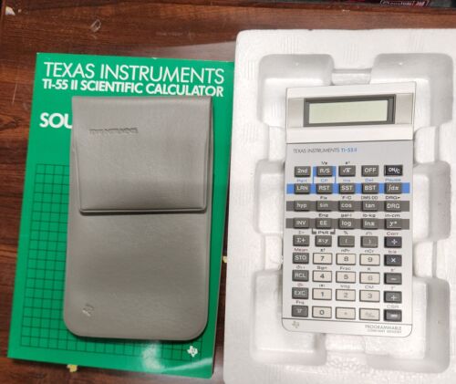 1984 Texas Instruments Calculator TI-55-ii constant mem, book, case, etc Working - Picture 4 of 7