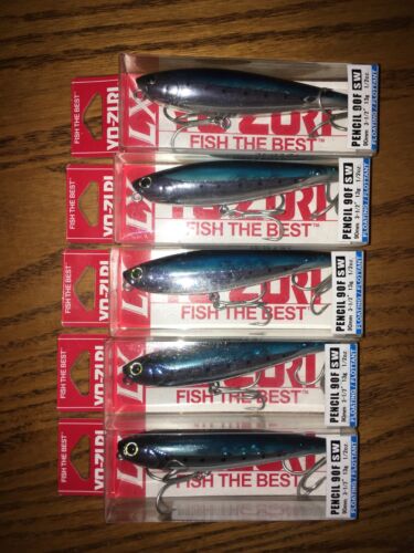YO-ZURI LX PENCIL 90=3-1/2"=1/2oz=LOT OF 5 SARDINE COLORED FISHING LUREs - Picture 1 of 1