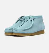 clarks wallabees baby blue