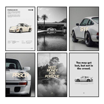 Car Posters Modern Canvas Wall Art For Men Boys Room Decor Sport Car Art Post...