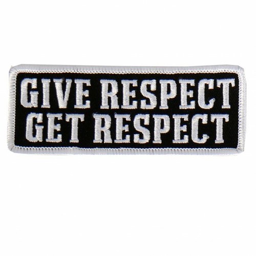 Give Respect USA Patriotic America Motorcycle Biker Iron On Patch PPL9471 - Imagen 1 de 3