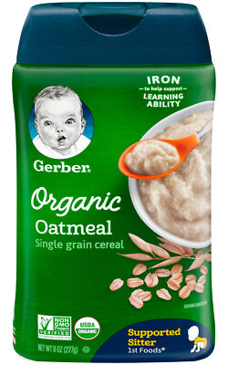 Gerber Baby Cereal Organic Oatmeal Single Grain 1st Foods – Oz