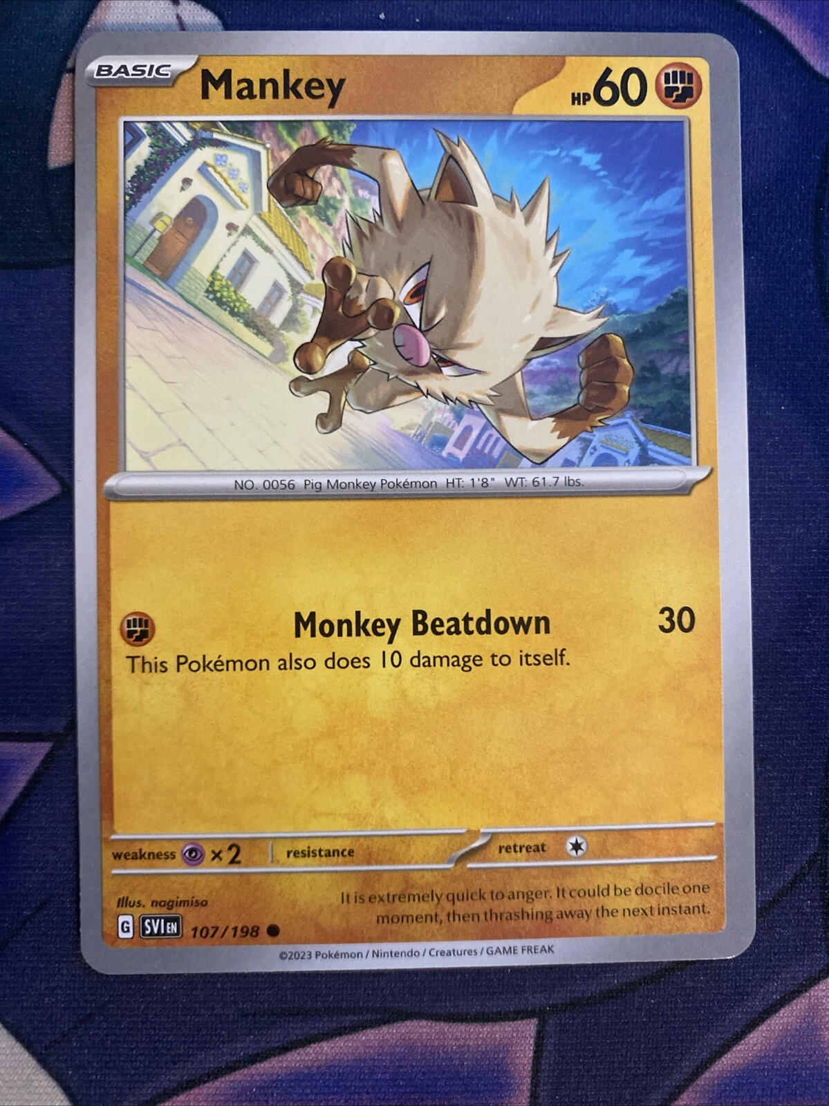 Pokemon TCG Scarlet & Violet Base Mankey 107/198