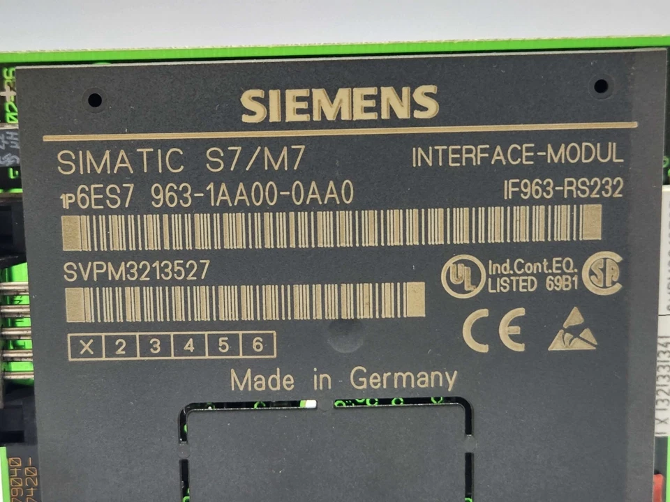 SIEMENS 6ES7 963-1AA00-0AA0 INTERFACE-MODULE SIMATIC S7/M7 IF963-RS232 - Image 2 of 4