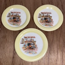 Lot of 3 Vintage Homer Laughlin Colonial Kitchen Swing Eggshell Bread Plates