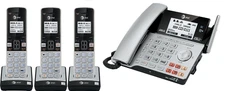 AT&T 2 Line Corded/Cordless Answering System with Connect to Cell & 4 Handsets