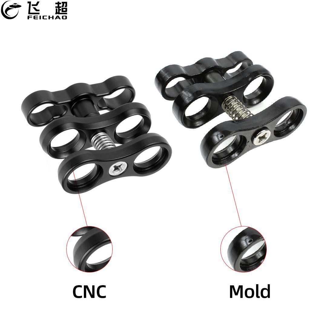 Butterfly Ball Clamp Aluminium - Tauchlampe Clip Für GoPro - 360° Drehbar Bis 80°