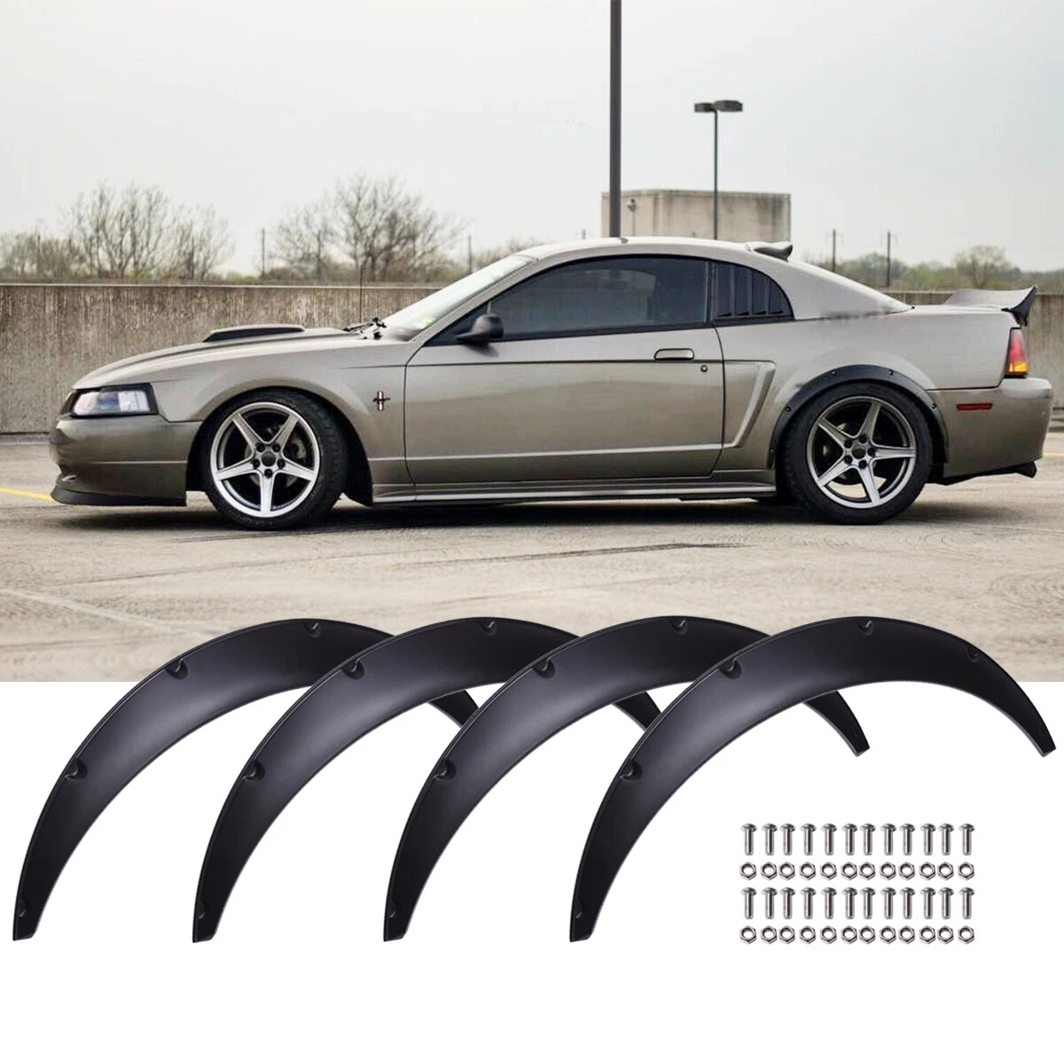 4PCS For Ford Mustang GT350 GT500 Fender Flare 2