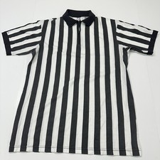 Vintage Majestic Short Sleeve Referee Jersey Shirt 1/4 Zip Sz M Made in USA