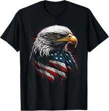 Patriotic Eagle USA American Flag 4th of July Men Women Boys Gift Unisex T-Shirt