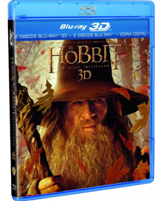 EL HOBBIT: Un viaje inesperado 2 Discos BR 3D+2 Discos BR Región B ''L-21,36,44''