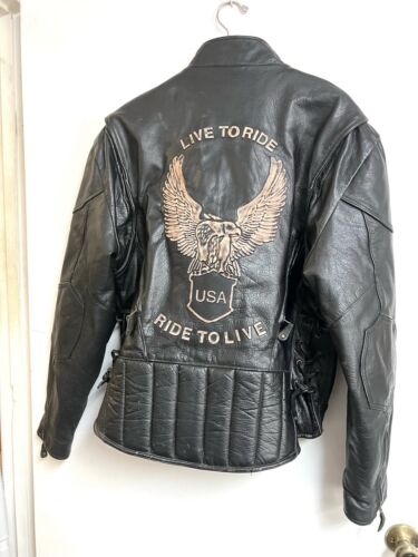 Eagle Embossed Live To Ride Ride To Live USA  Clas
