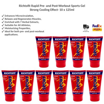 Richtofit Rapid Active Muskelentspannungsgel - Aufwärm- und Nach-Sport-Creme x10
