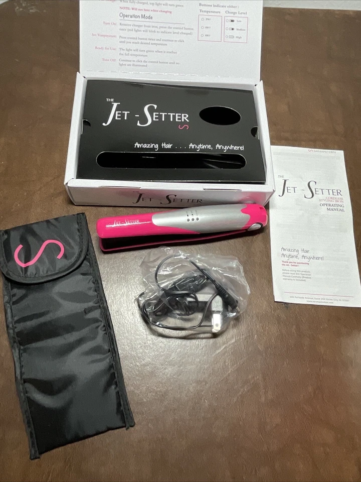 Sarah Potempa Jet Setter Pink Cordless Styling Iron Charger & Travel Pouch - Image 4 of 4