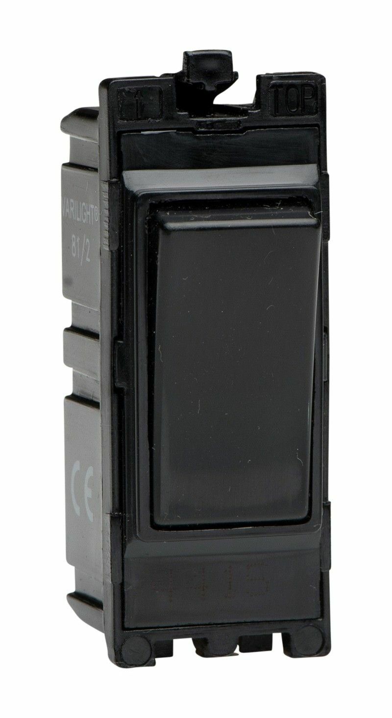 Varilight G202SB Powergrid Module Black 20A 2-Way Single Pole Switch