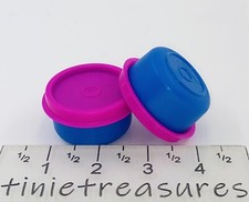 Tupperware Smidget (1oz) Set Of 2 Pink Blue New Tinietreasures