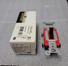 Leviton 1122-2 Toggle On/Off Light Switch 120-277V 20A 2P; Qty 4