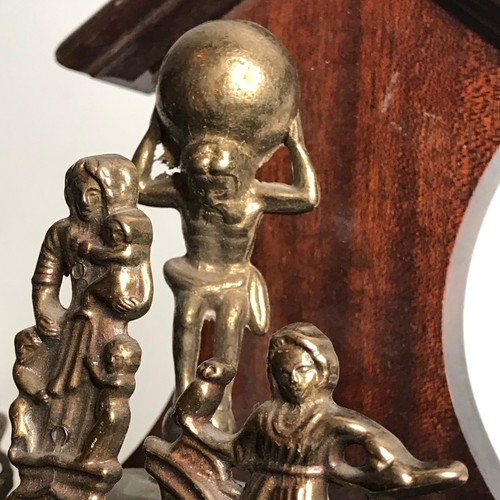 Reloj holandés funciona latón macizo y madera ornamentado hecho en Inglaterra - Imagen 9 de 24