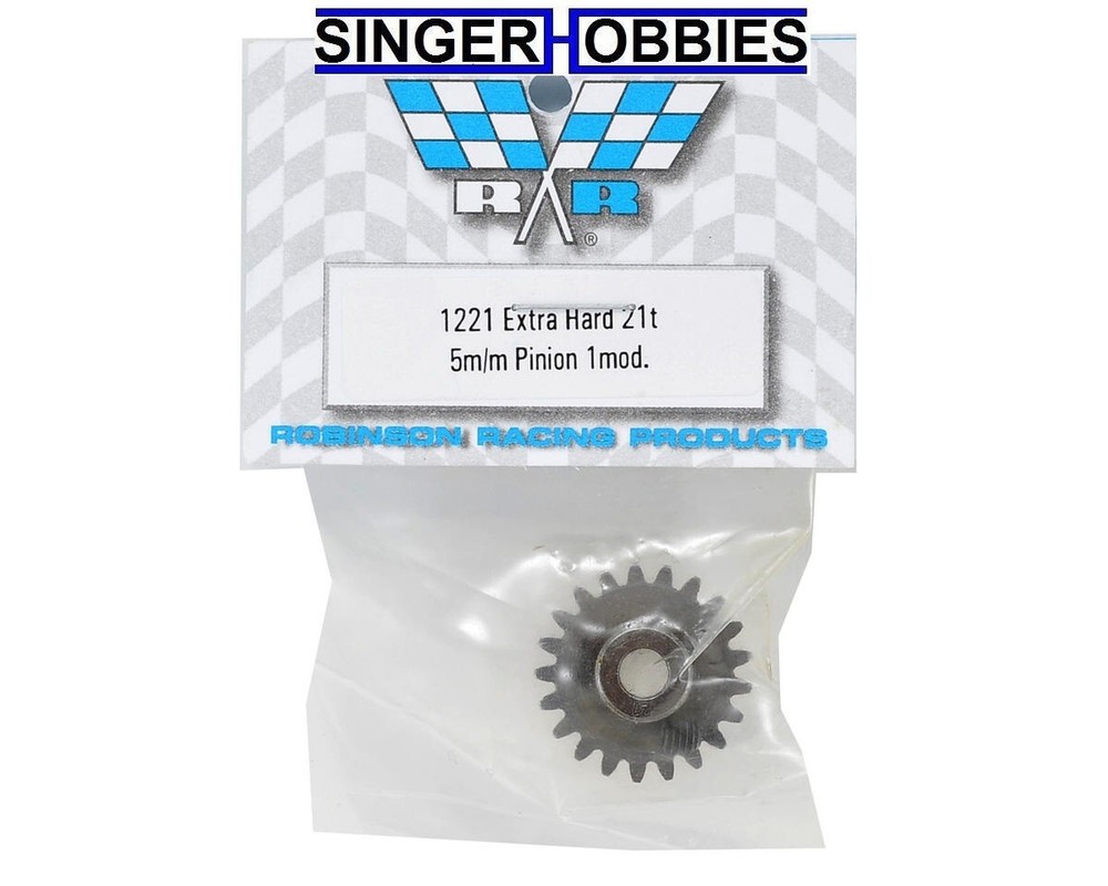 Robinson Racing 1221 Extra Hard Steel Mod1 Pinion Gear w/5mm Bore (21T) HH