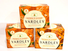 Yardley London Soap Bath Bar Oatmeal Almond 3 Packs of 2 Bars 6 Total Bars