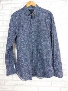 Zara Men Shirt Blue, white, red floral 