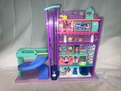 2018 Polly Pocket Pollyville Mega Mall Mattel 6 levels Parking Garage Polly EUC