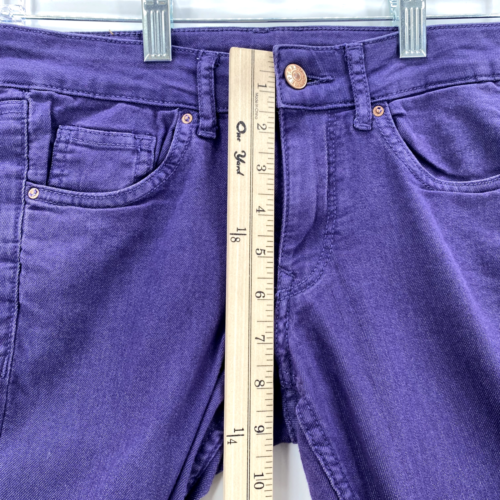 NWT Divided H&M Red Concept Denim Jeans Women’s Size 8 Purple Stretch Skinny Leg - Picture 10 of 12