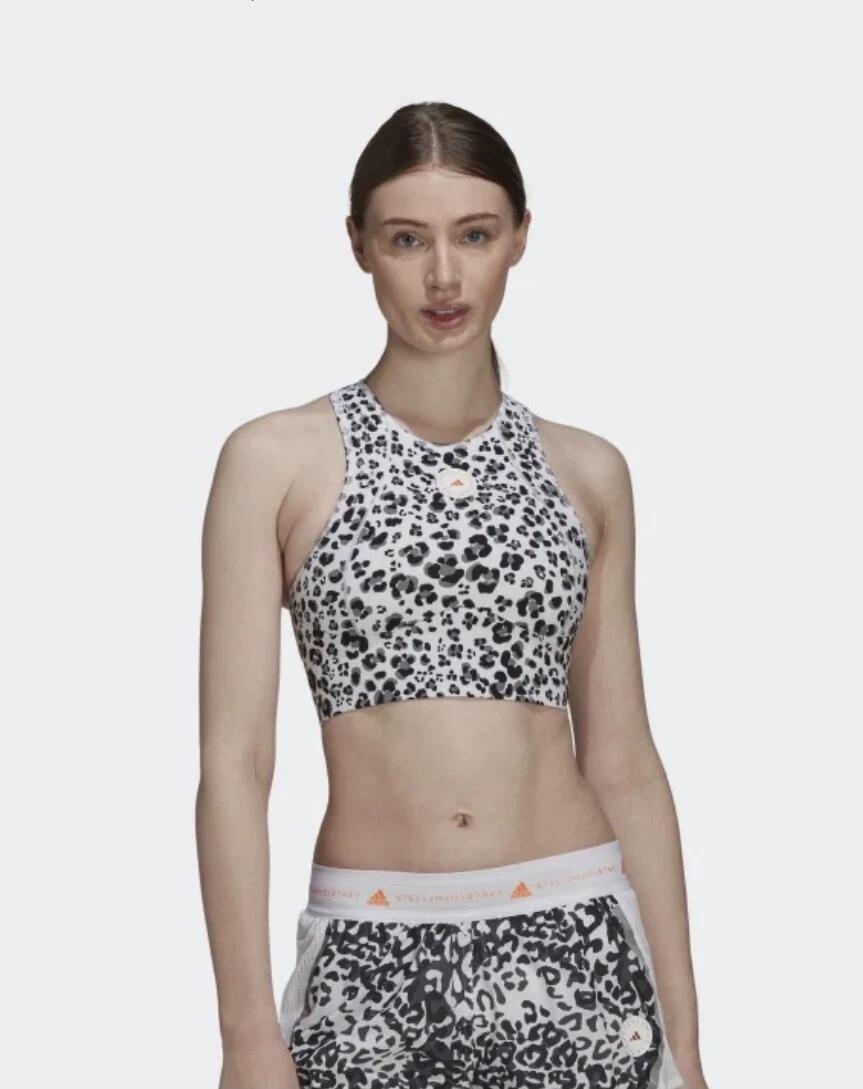 New Adidas x Stella McCartney TruePur Crop White/Black Sport Bra