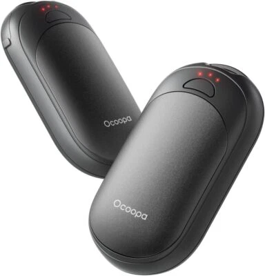 OCOOPA Handwärmer Wiederaufladbar 2 Pack, Magnetische Elektrisch Tragbar schwarz