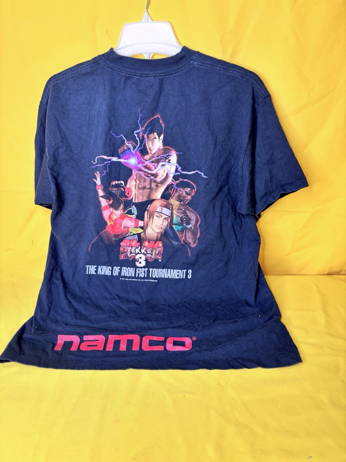 Vintage RARE 1996 NAMCO TEKKEN 3 Promo XL TShirt The King Of Iron Fist