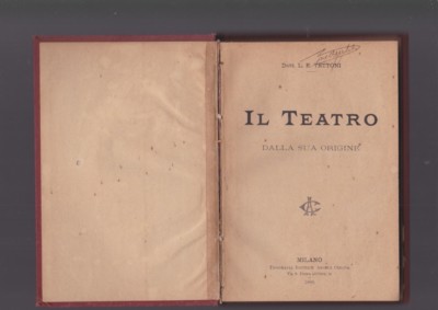 Tettoni DAS THEATER VON SEINEM URSPRUNG 1889 Cesana
