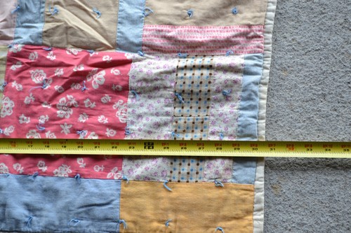 vintage depression era patchwork quilt 50 x 30 - Picture 6 of 6
