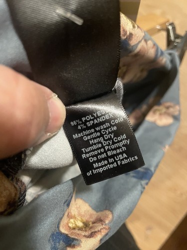 NWT Agnes & Dora Side Slit Maxi Skirt 2XL Coastal Blue and Floral Print - Picture 6 of 7