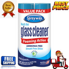 Sprayway Glass Cleaner Foaming Aerosol Spray, 19 oz. 2-Pack Free Shipping