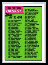1987 Topps Football # 201 - 396 - Pick Your Card!