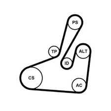 Keilrippenriemensatz für Peugeot 307 3A/C 3E CC 3B SW 3H 407 6D 6E 607 | 238919